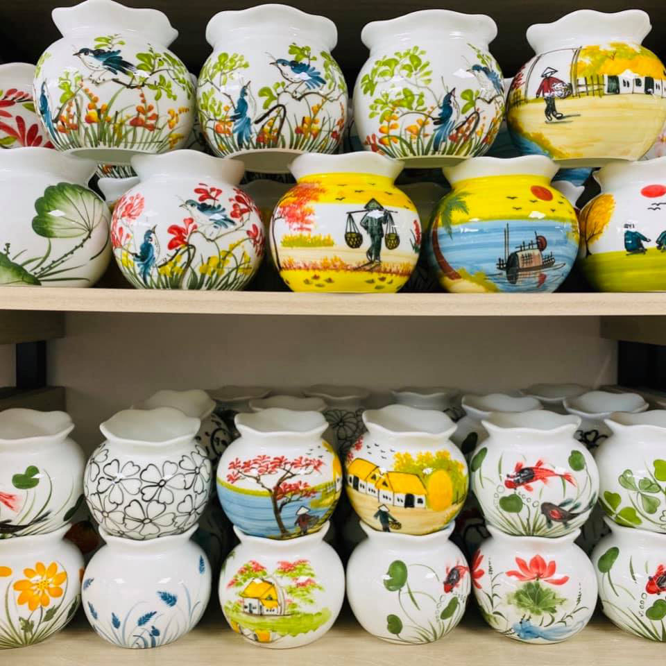 Chao đèn xông tinh dầu gốm sứ Bát Tràng (Không bao gồm đế và bóng - Dùng để thay thế khi lỡ làm bể vỡ)