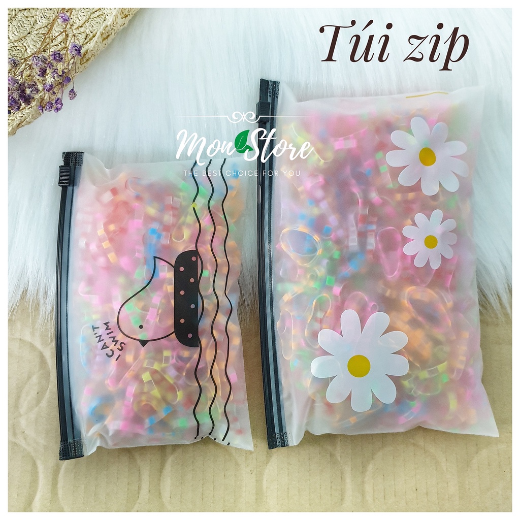 [Loại tốt, size to] Thun cột tóc MÀU ĐỨT KHÚC mix màu xinh xắn