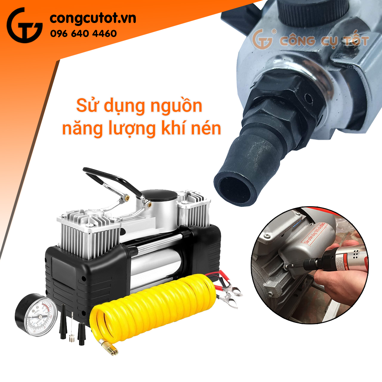 Máy hơi bắn vít, vặn vít đảo chiều ANTON Janpan 3 số cốt 6mm