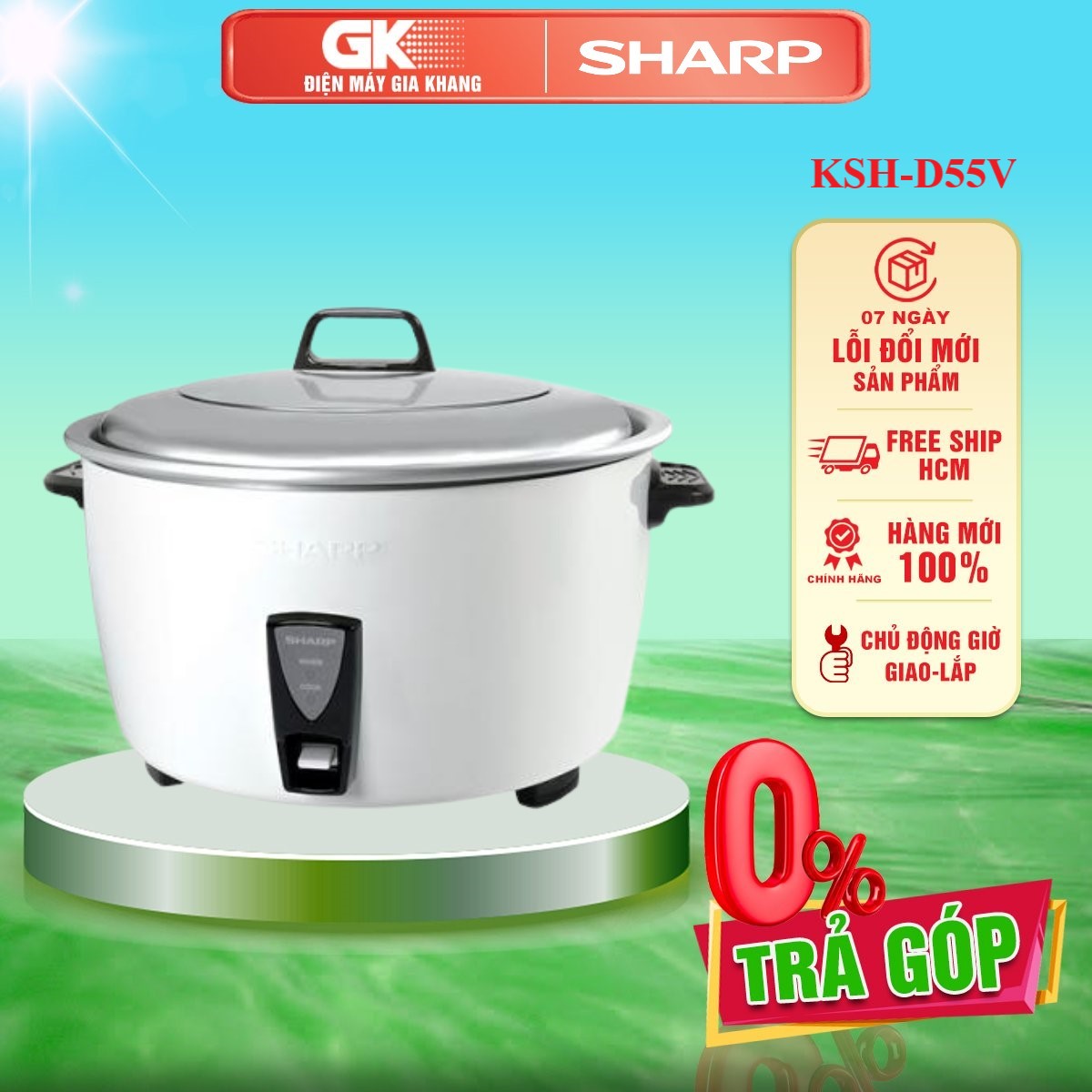 Nồi cơm điện Sharp 5.0 lít KSH-D55V - GIAO TOÀN QUỐC - FREESHIP HCM