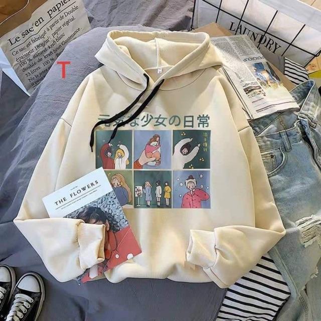 Áo hoodie chữ nhật sáu ô vuông DTR0919