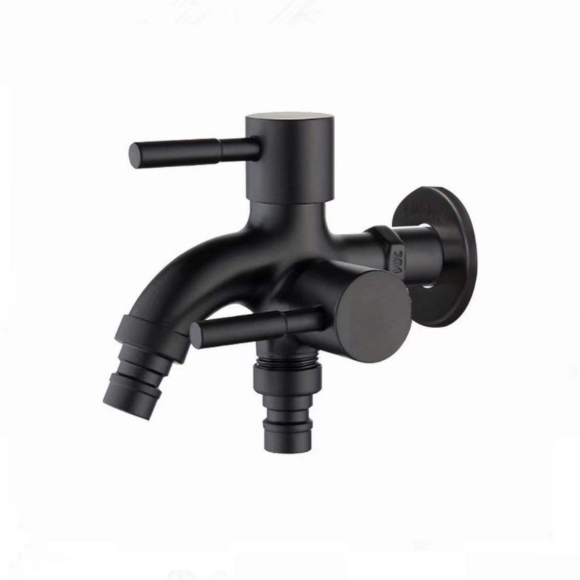 Đen cao cấp vòi nước đôi inox 304, vòi nước dùng cho máy giặt, vòi nước dùng cho một vào hai ra hai tác dụng, công tắc nước máy gia dụng