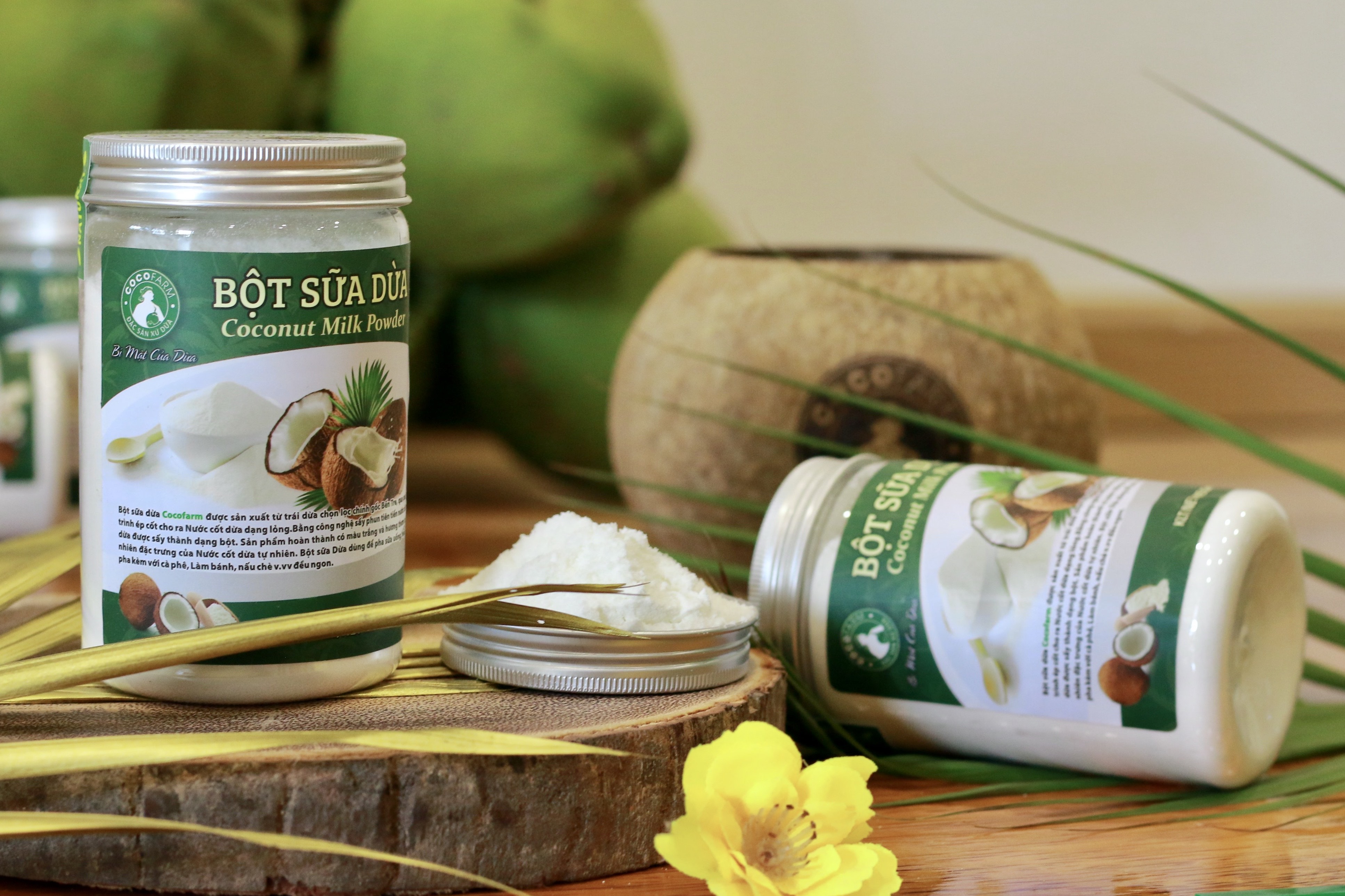 Bột Sữa Dừa Cocofarm nguyên chất không đường
