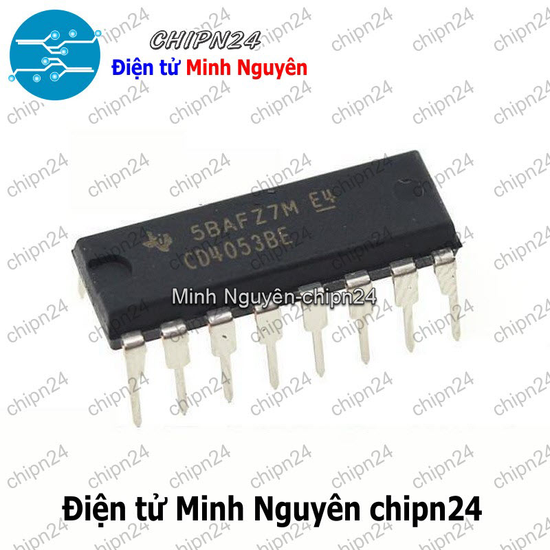 [3 con] (DIP) IC CD4053 DIP-16 (CD4053BE) (IC đa hợp và giải đa hợp 2 kênh tương tự) - HH000414