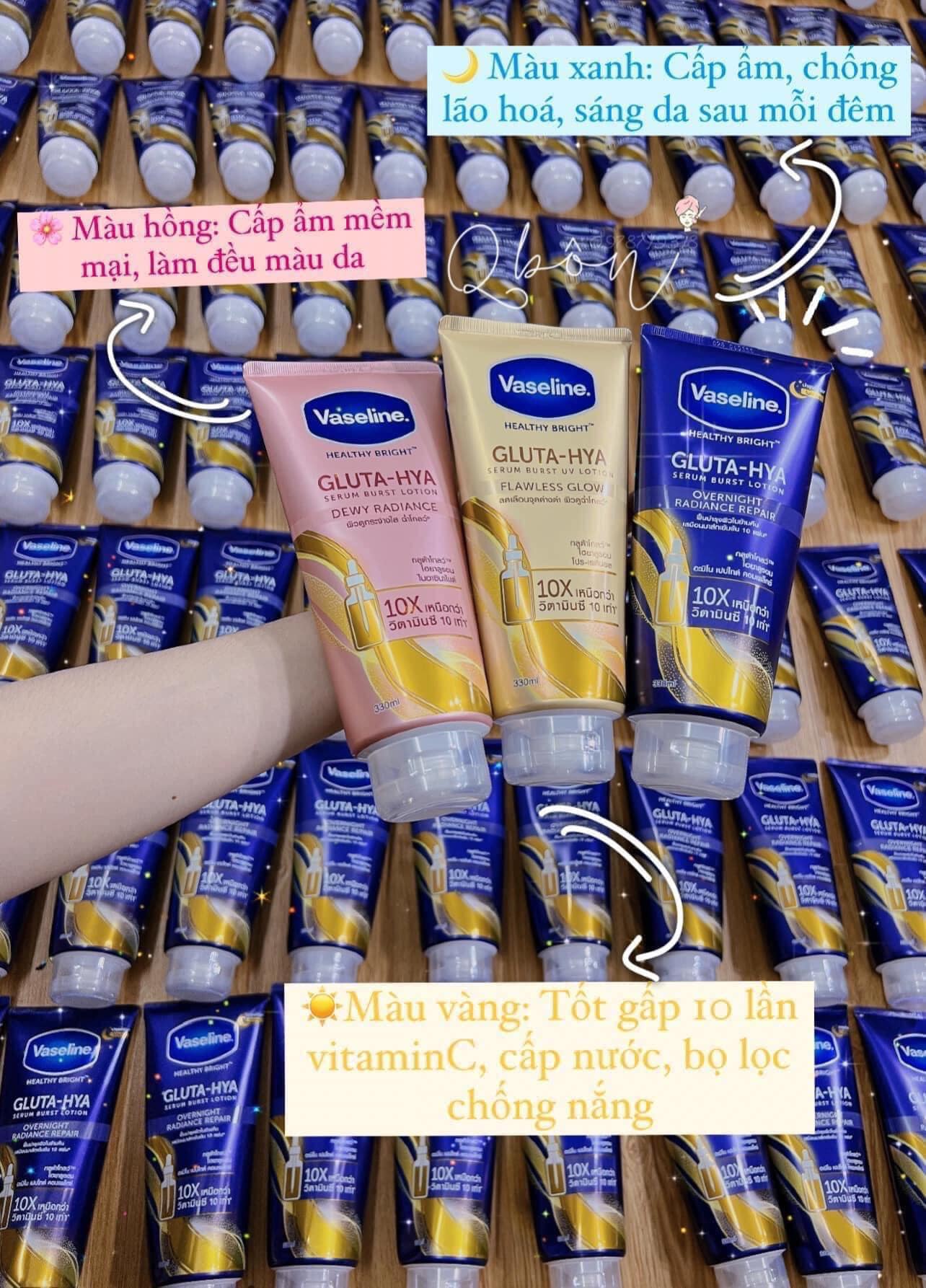VASELINE GLUTA HYA OVERNIGHT 330ML - HÀNG THÁI LAN