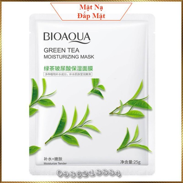 Mặt nạ Trà Xanh Bioaqua Green Tea Mask khoá ẩm thải độc ngăn ngừa mụn BGT1