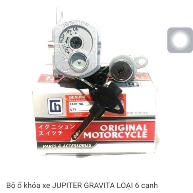 Bộ ổ khoá 6 cạnh cho xe jupiter gravita