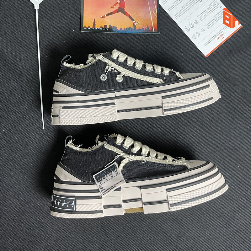 Giày Sneaker X Vessel  UNISEX Nam - Nữ Cao Cấp Full Size Nam Nữ 2021 [BẢO HÀNH 1 NĂM –FULL BOX ] CV rách giày thể thao cv rách Giày Xvessel G.O.P. Lows Black T-8 màu đen
