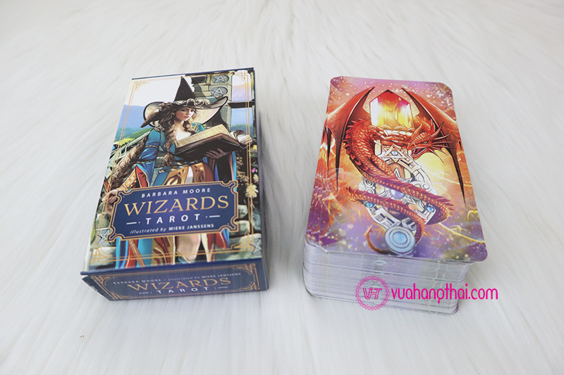 Bộ bài bói Wizards Tarot by Barbara Moore cao cấp