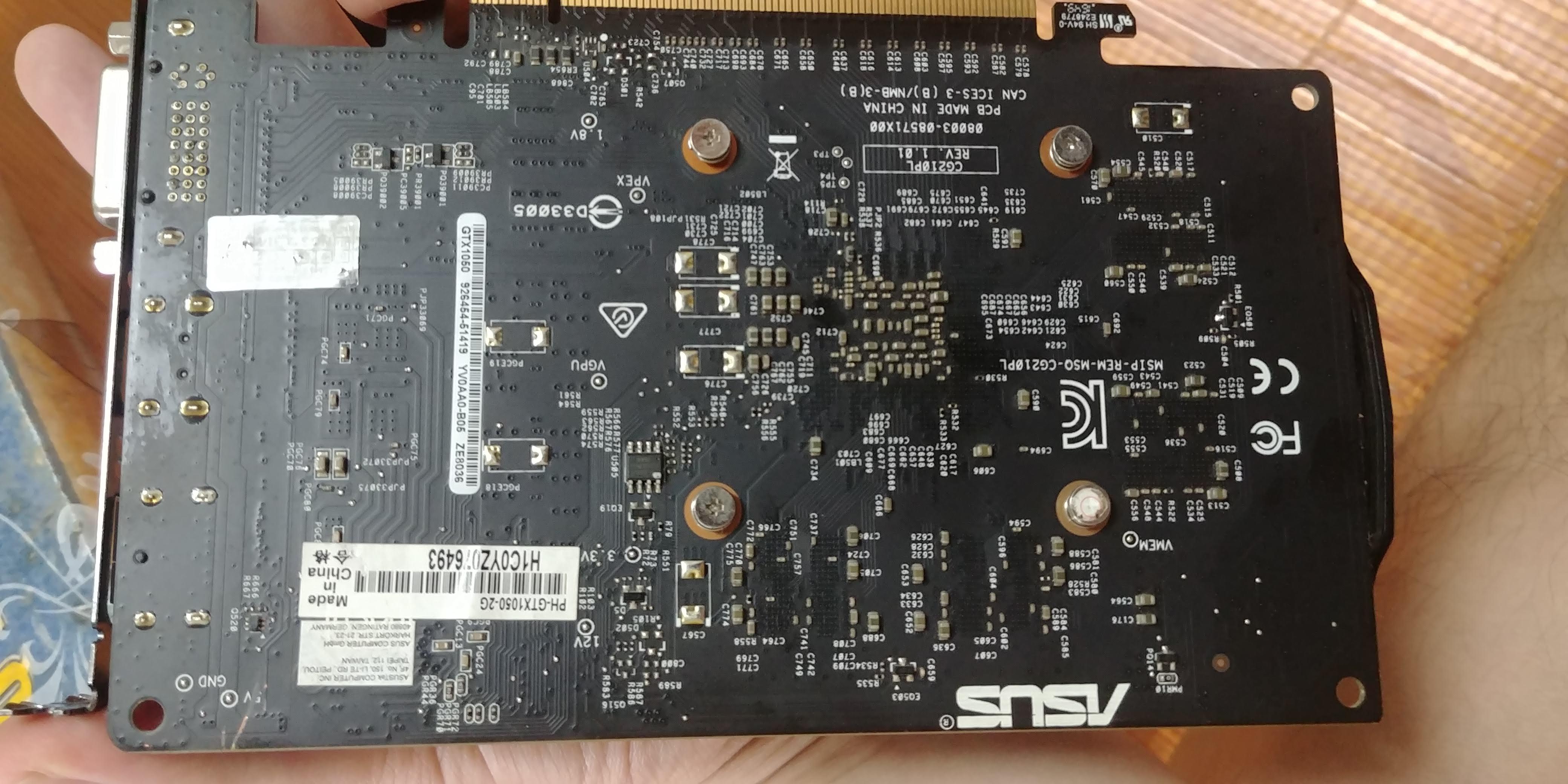 ASUS Phoenix GeForce GTX 1050 2GB GDDR5