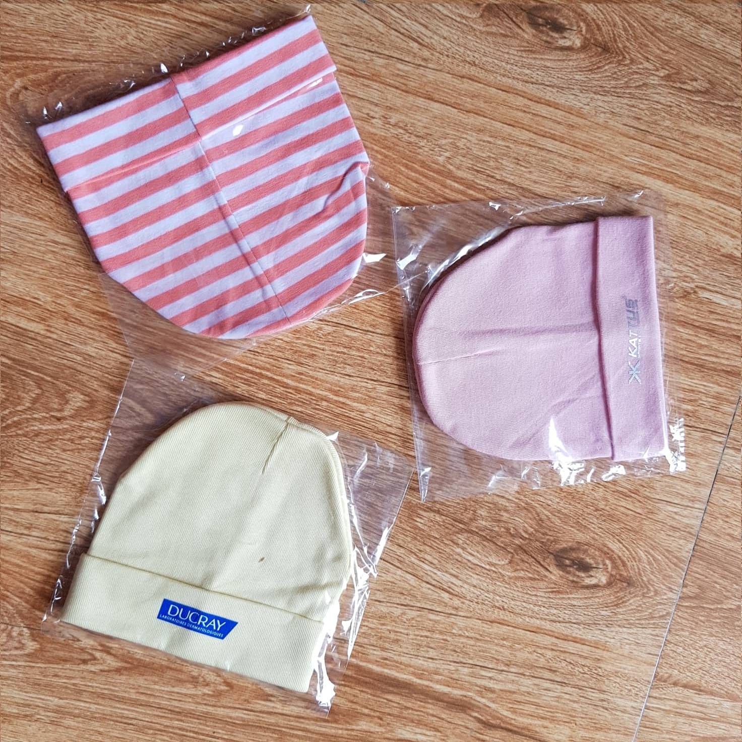Combo 3 mũ nỉ cotton sơ sinh