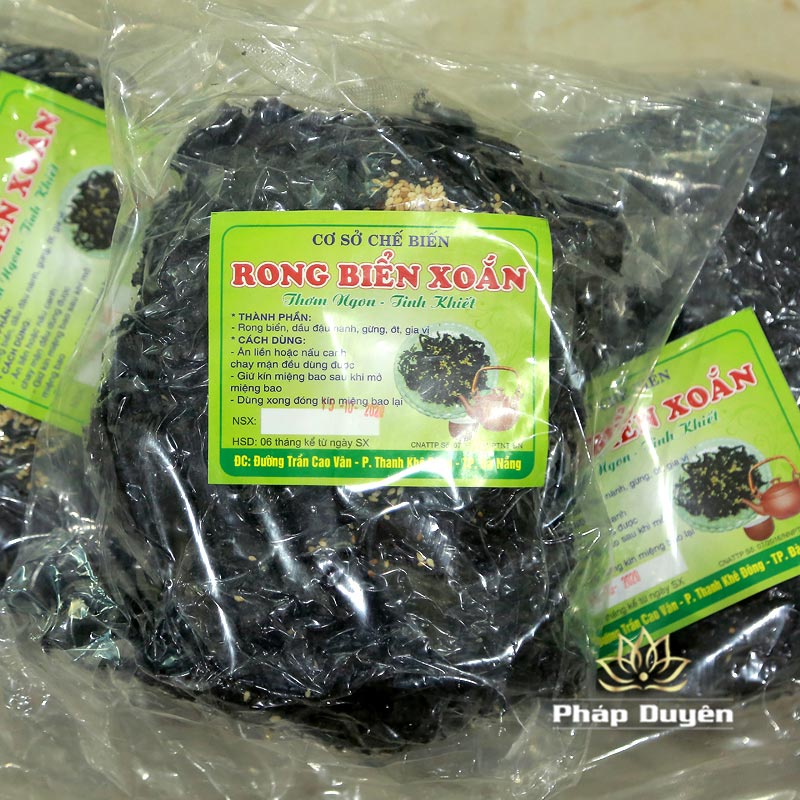 Combo 2 gói rong biển xoắn đà nẵng sấy mè ăn liền - gói 250gr