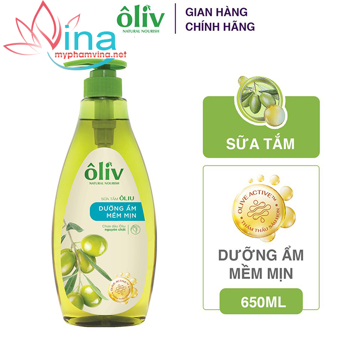 [HCM]SỮA TẮM OLIV DƯỠNG ẨM MỀM MỊN 650ML