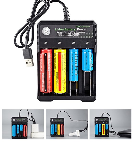 Bộ sạc 4 pin 18650