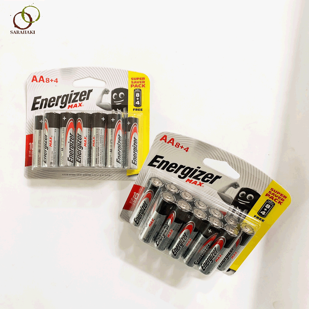 Combo 2 vỉ pin AA Energizer Alkaline chính hãng (1 vỉ 12 viên)