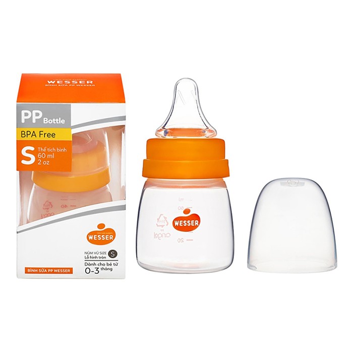 BÌNH SỮA WESSER PP BOTTLE 60ml/ 140ML/ 250ml