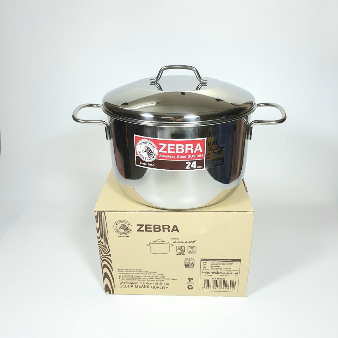 [HCM]Nồi Zebra Inox 304 3 Đáy Extreme Infinity 24cm (6,2 lit )