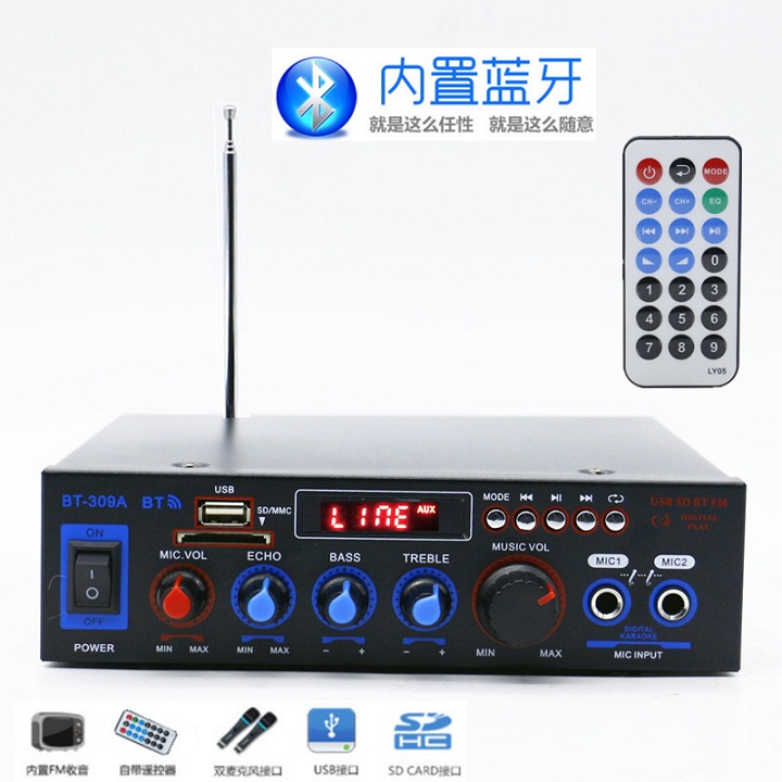 Amply Bluetooth Cao Cấp BT-309A hàng xịn - ampli mini 309a