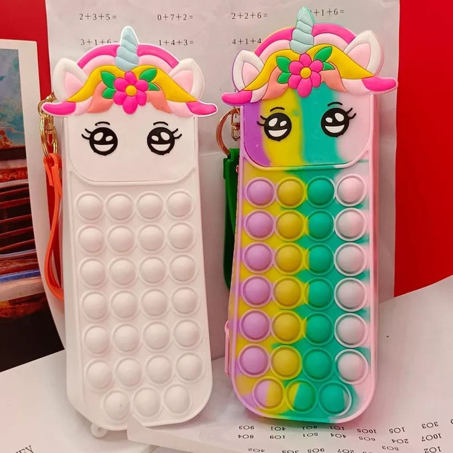 Hộp bút pop it Unicorn silicone