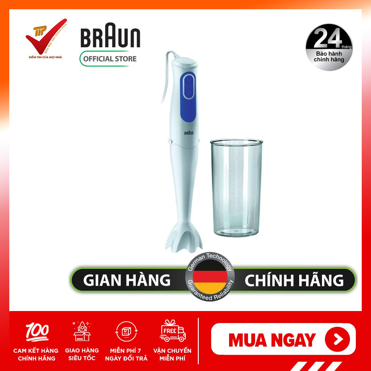Máy xay Braun cao cấp MQ3000 Smoothie