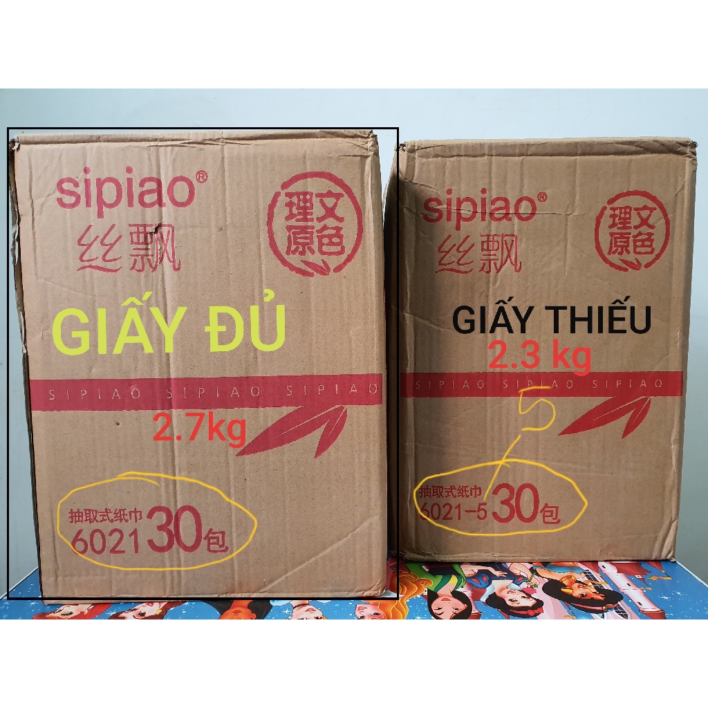 THÙNG 30 GÓI GIẤY ĂN GẤU TRÚC SIPIAO