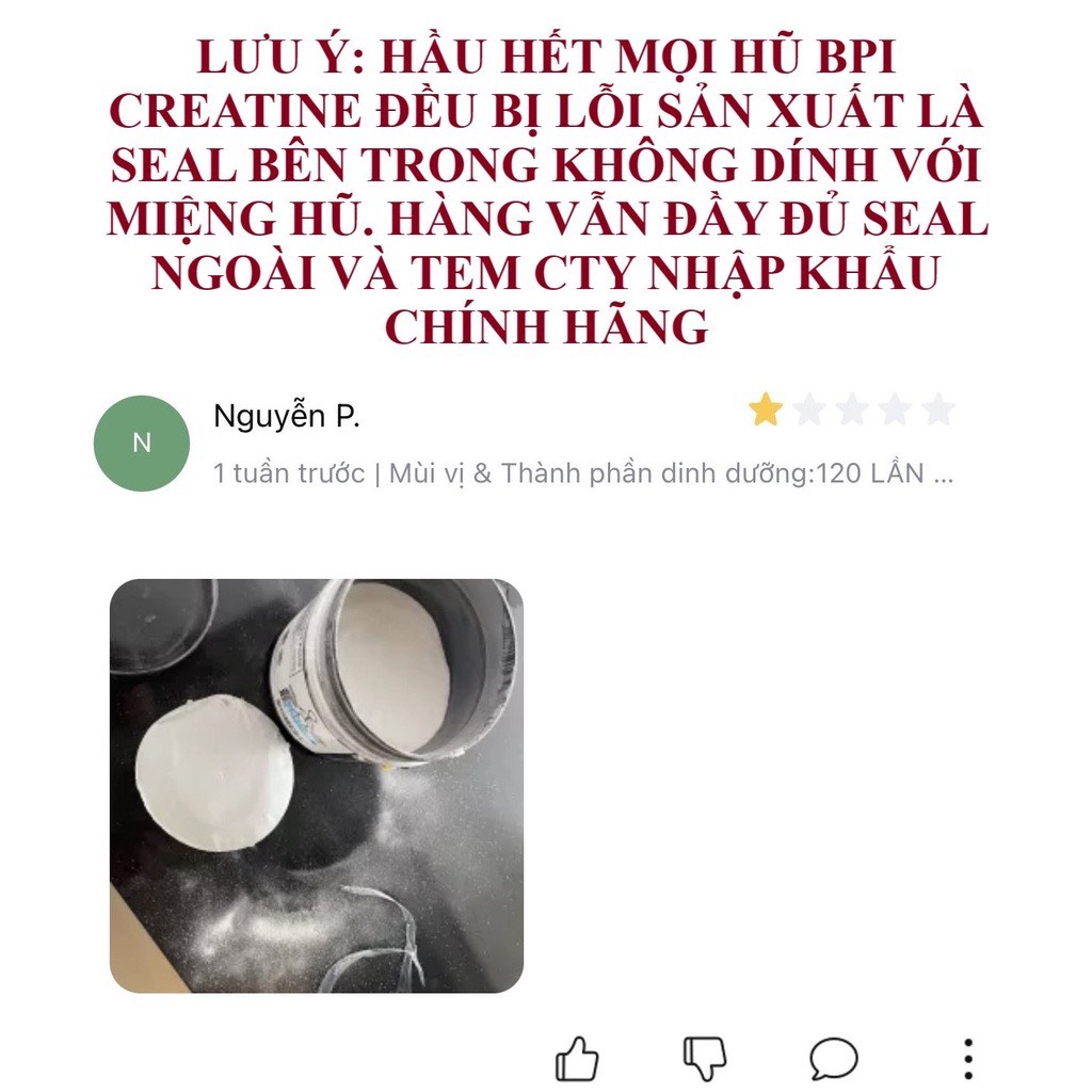 [HCM]Thực Phẩm Bổ Sung BPI Micronized Creatine 300g Và 600g