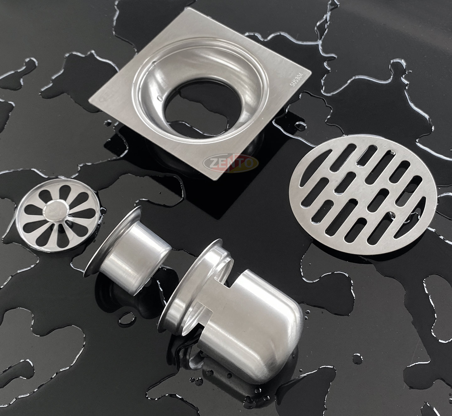 Phễu thoát sàn chống mùi inox TS125-304-2U
