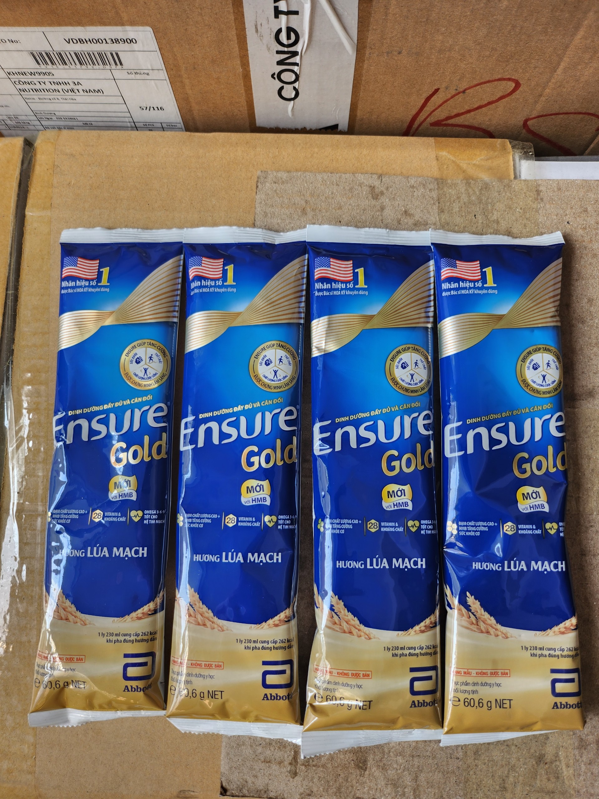 Combo 50 gói sữa Ensure hương lúa mạch date 2024