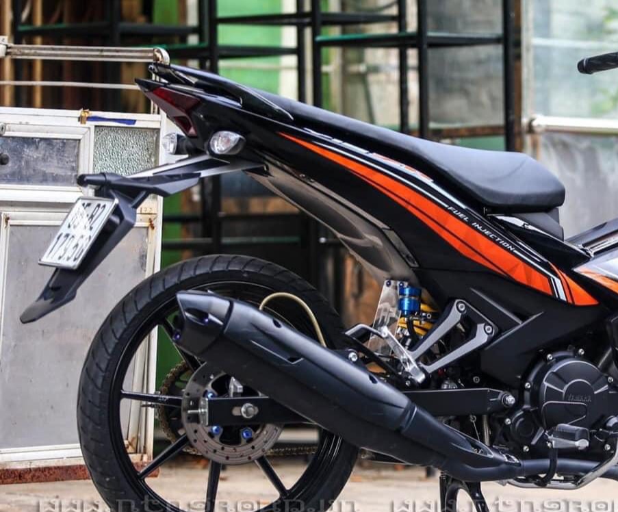 Tem Rời Ex 150 Y15ZR Dán Xe Đen Phối Tem Cam