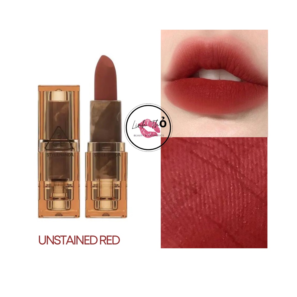 SON THỎI 3CE SOFT MATTE DEEP UNDER MORE DEEP BẢN VÂN ĐÁ Check Hidden Tag Chuẩn