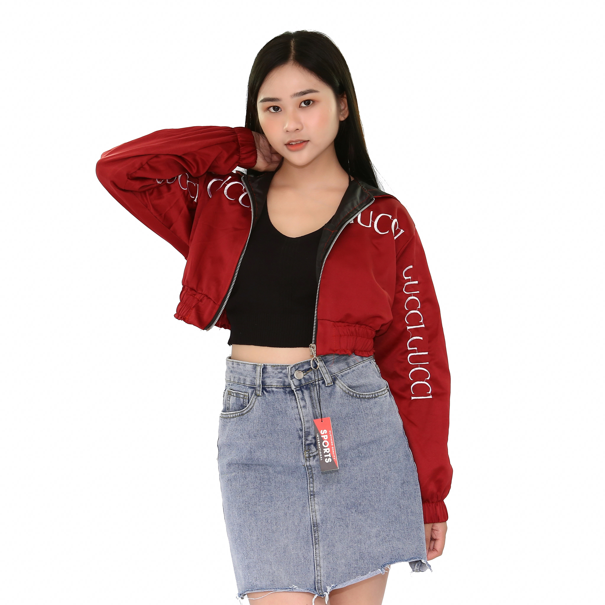 [HCM]Áo Khoác Phi Lụa Form Lửng Sang Chảnh Cá Tính Guuuuci