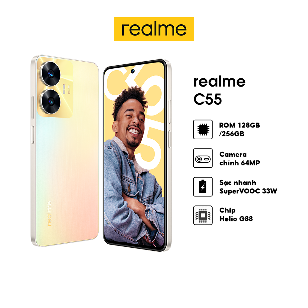 Điện Thoại realme C55 (8GB/256GB) - Hàng Chính Hãng Trả Góp 0% Miễn Phí Vận Chuyển