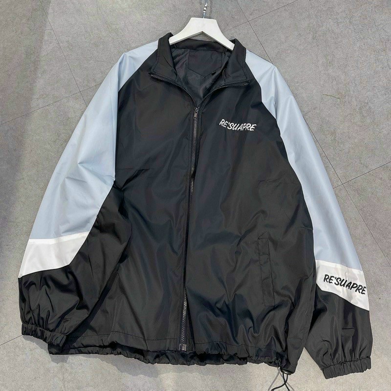 Áo khoác dù cổ trụ form rộng chuẩn unisex thời trang mùa hè hottrend