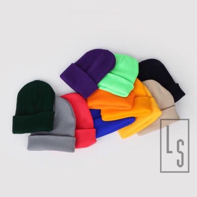 Mũ Len beanie  Màu Trơn Phong Cách Hàn Quốc