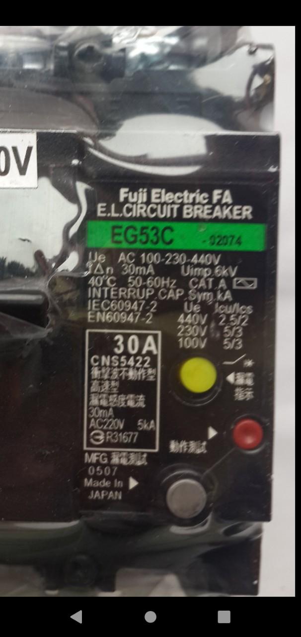 Aptomat Chống Giật 3 Pha Nhật bản 30A 30mA 380V