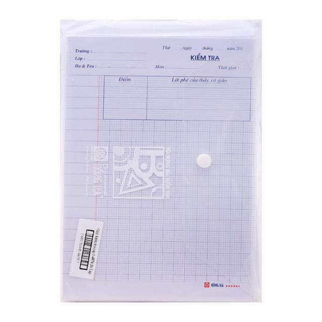 1 Túi Giấy kiểm tra cấp 1,cấp 2 HH ( 1 Túi = 10 Tập )