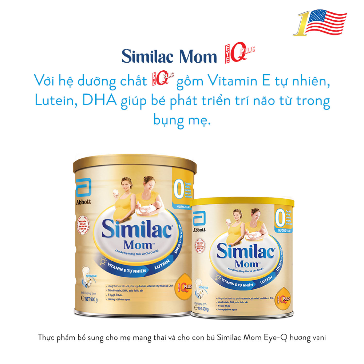 [Date 2.2025] Sữa bầu Similac Mom 900g hương Vani