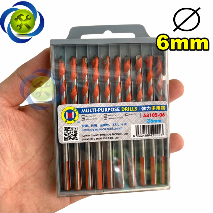 Mũi khoan tường 6mm c-mart a3105-06 - c-mart a3105-06-vi