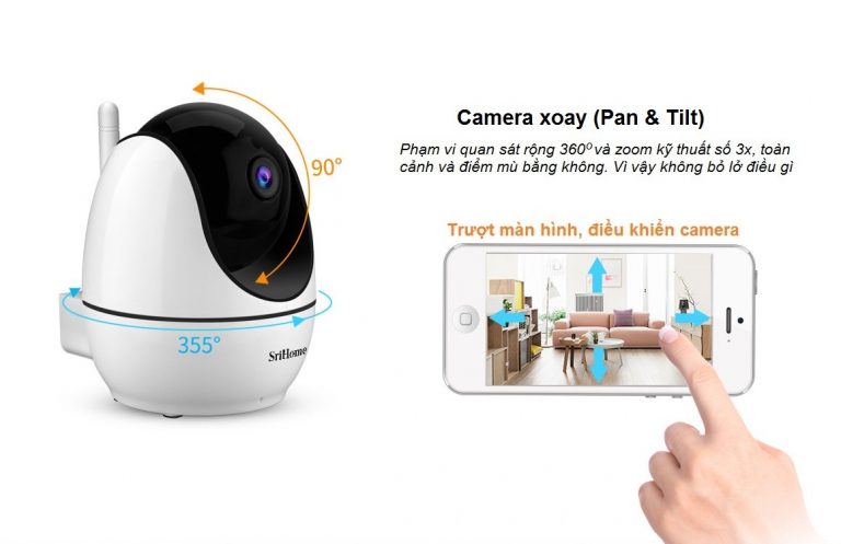 [HCM]CAMERA WIFI SRIHOME SH026. Bảo hành 24 tháng.