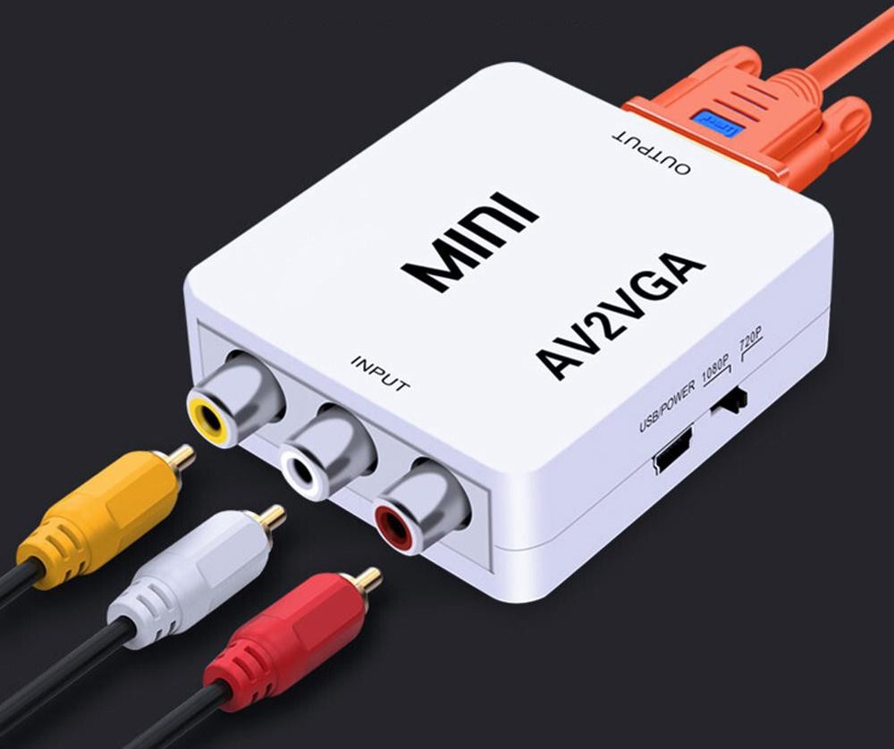[HCM]Box Chuyển mini AV Ra VGA