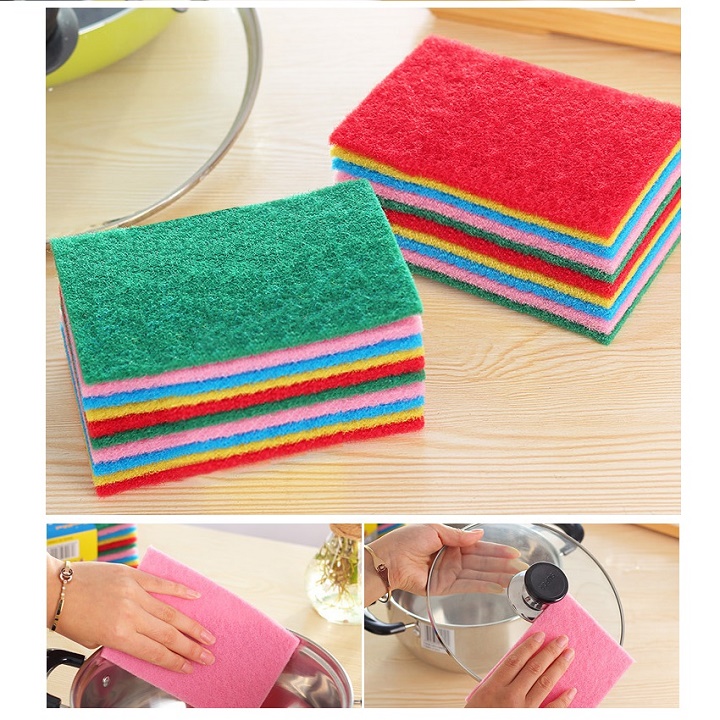 SET 10 MIẾNG RỬA CHÉN BỌT BIỂN NHIỀU MÀU