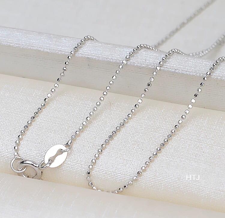 Fashionable Women's Necklace with Small Balls Made of S925 Silver Ms65