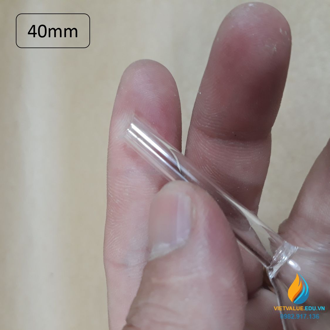 Phễu thủy tinh rót hóa chất, đường kính miệng phễu 40mm