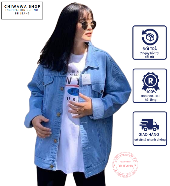 [HCM]Áo khoác jean nam màu xanh form chuẩn wash nhẹ tinh tế - áo khoác jean nam Hàn Quốc kinh điển size M-L-XL