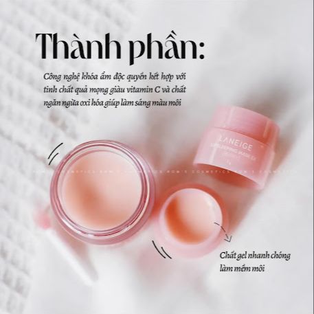 Sample Mặt Nạ Ngủ Cho Môi Lanei Lip Sleeping Mask Sample 0.8gr / Minisize 3gr NHIỀU MÙI
