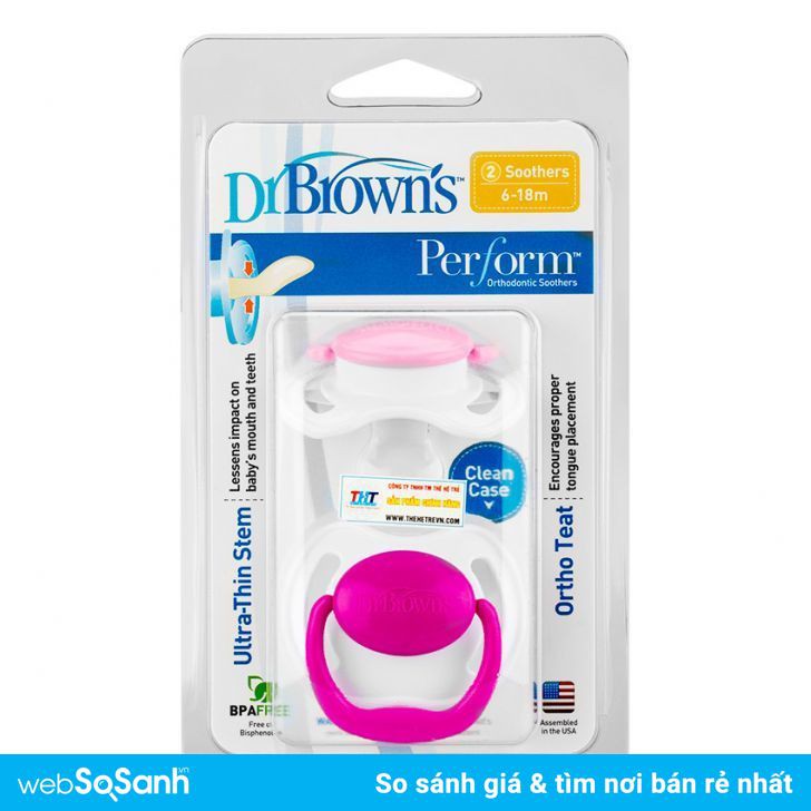 Bộ 2 ty ngậm Dr.Brown's dành cho bé 6 đến 18 tháng