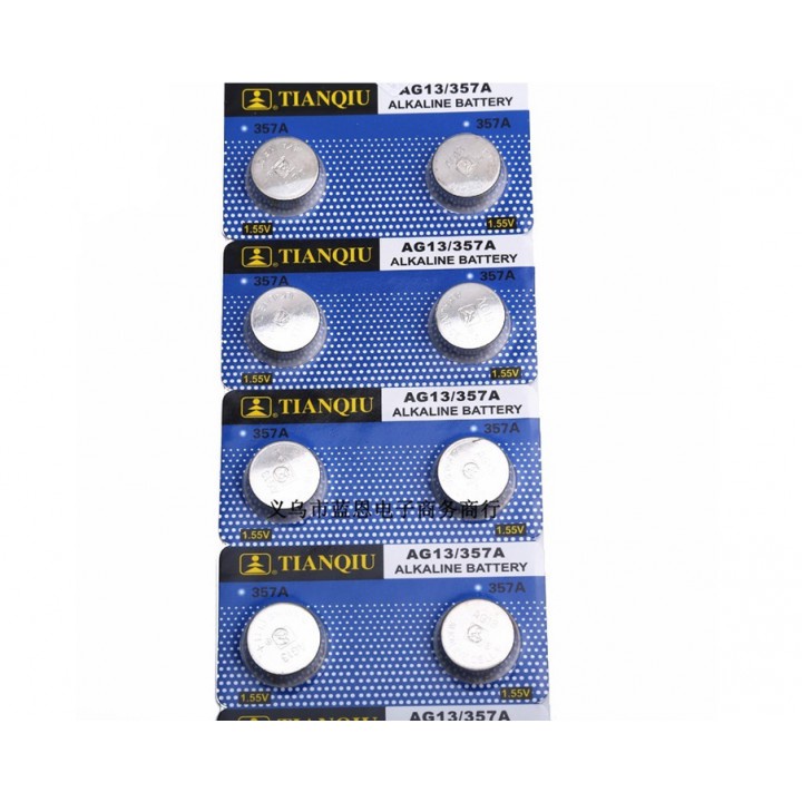Pin cúc áo AG13 LR44 vỉ 10 viên
