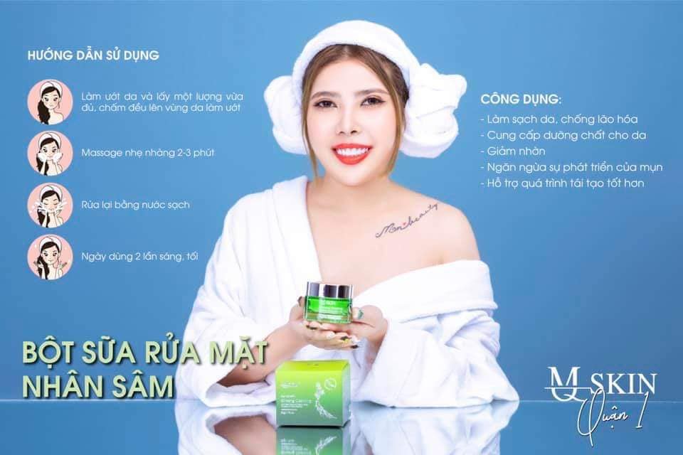 [HCM]Bột rửa mặt nhân sâm MQ Skin Bột rửa mặt MQSkin
