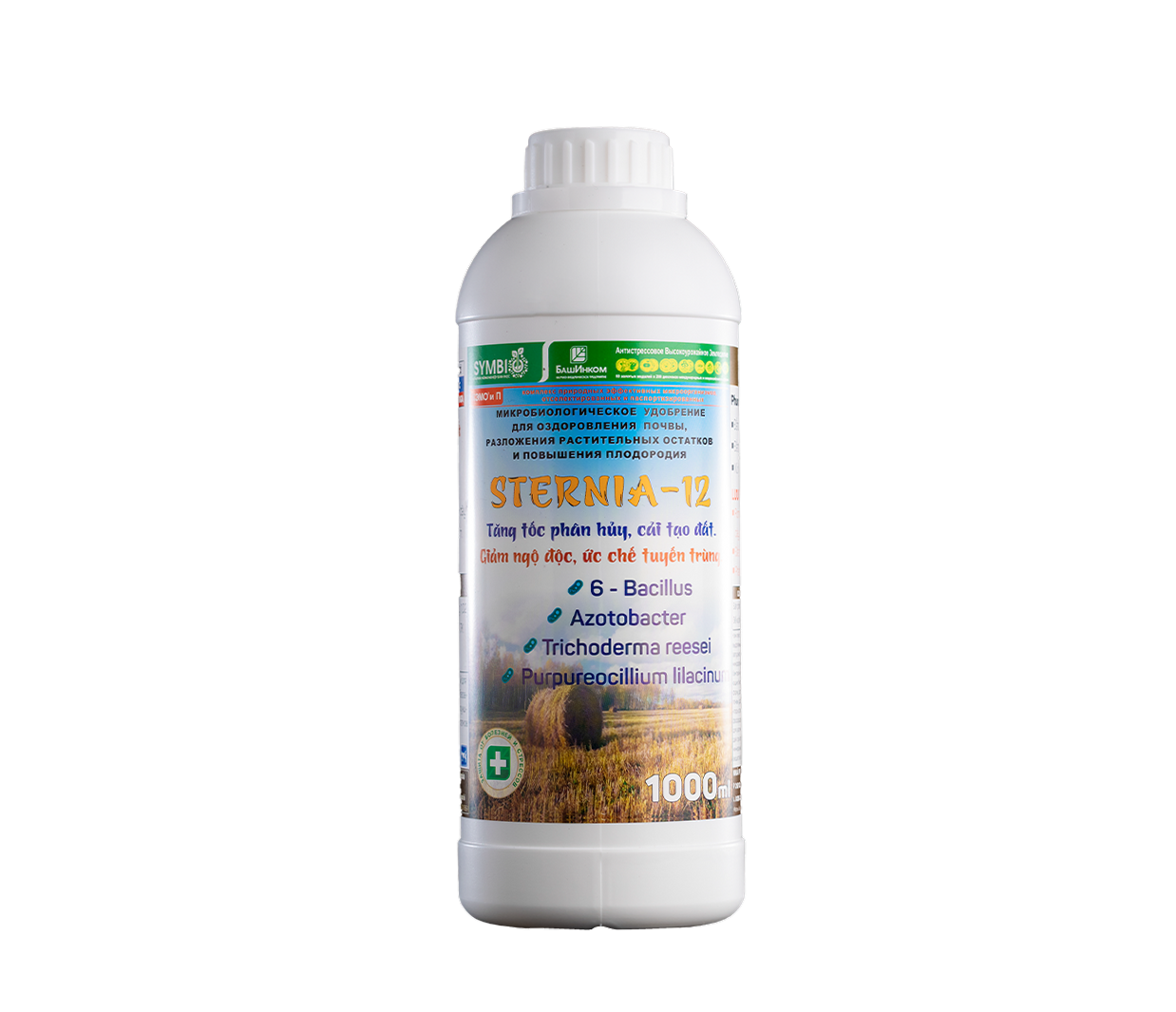 STERNIA-12 1 LÍT chế phẩm vi sinh tăng tốc phân hủy tàn dư thực vật, cải tạo và tăng sức khỏe đất.