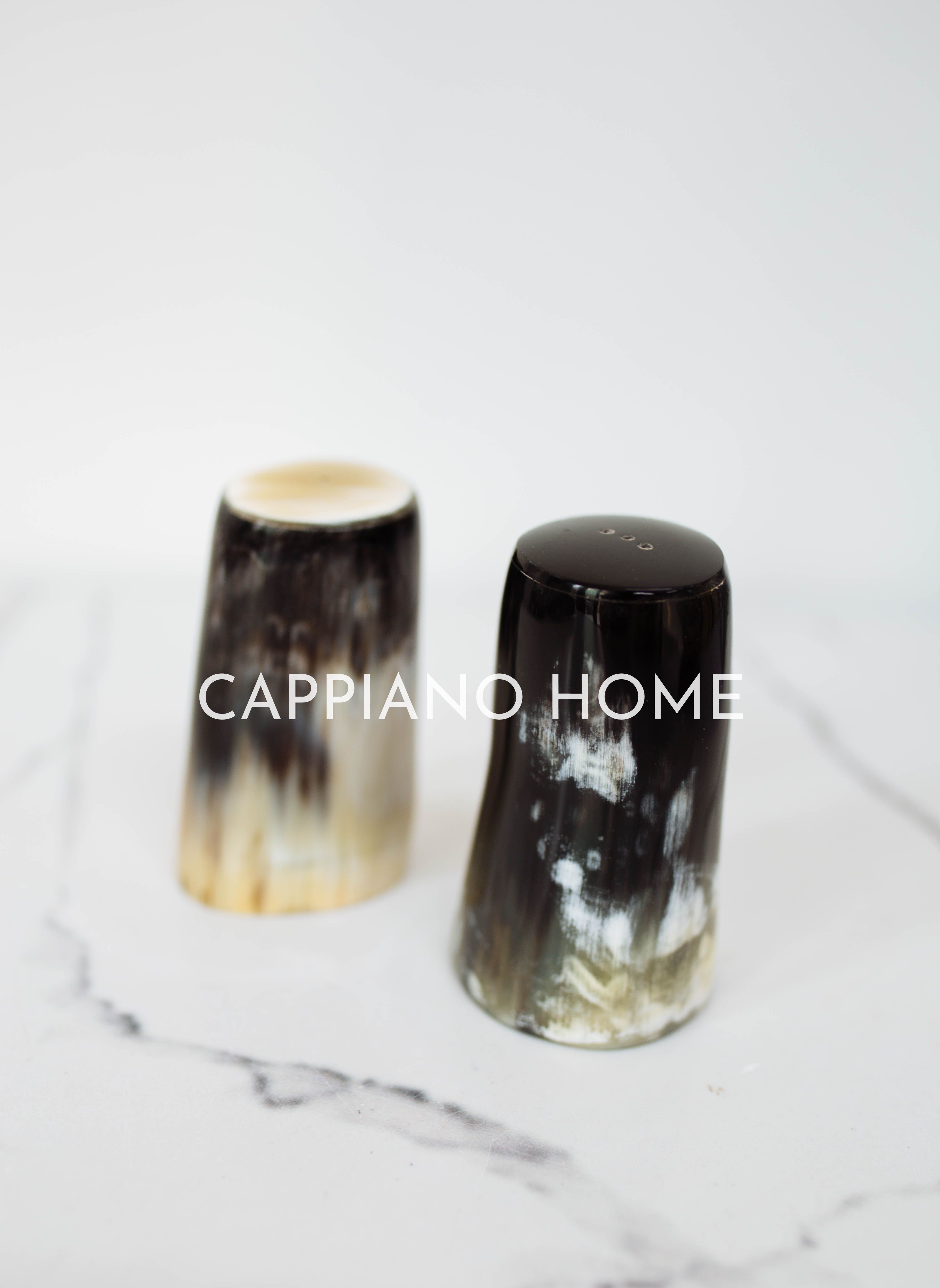 Lọ tiêu sừng ba lỗ, một lỗ màu trầm, lọ đựng hạt tiêu và tăm tiện lợi | Cappiano Home